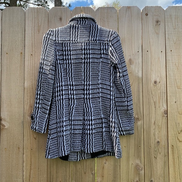 Ambiance Apparel Multi Color Blck/White Long Sleeve Blazer Jacket Sz small tweed - Picture 8 of 8